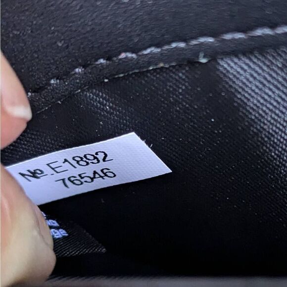 Coach Signature C Scattered Apple Print Black Long Accordion Zip Wallet - Picture 7 of 8